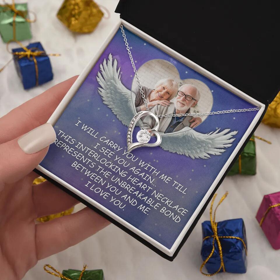 I Will Carry You Till I Can See You Again - Personalized Necklace - Memorial Gift for Beloved