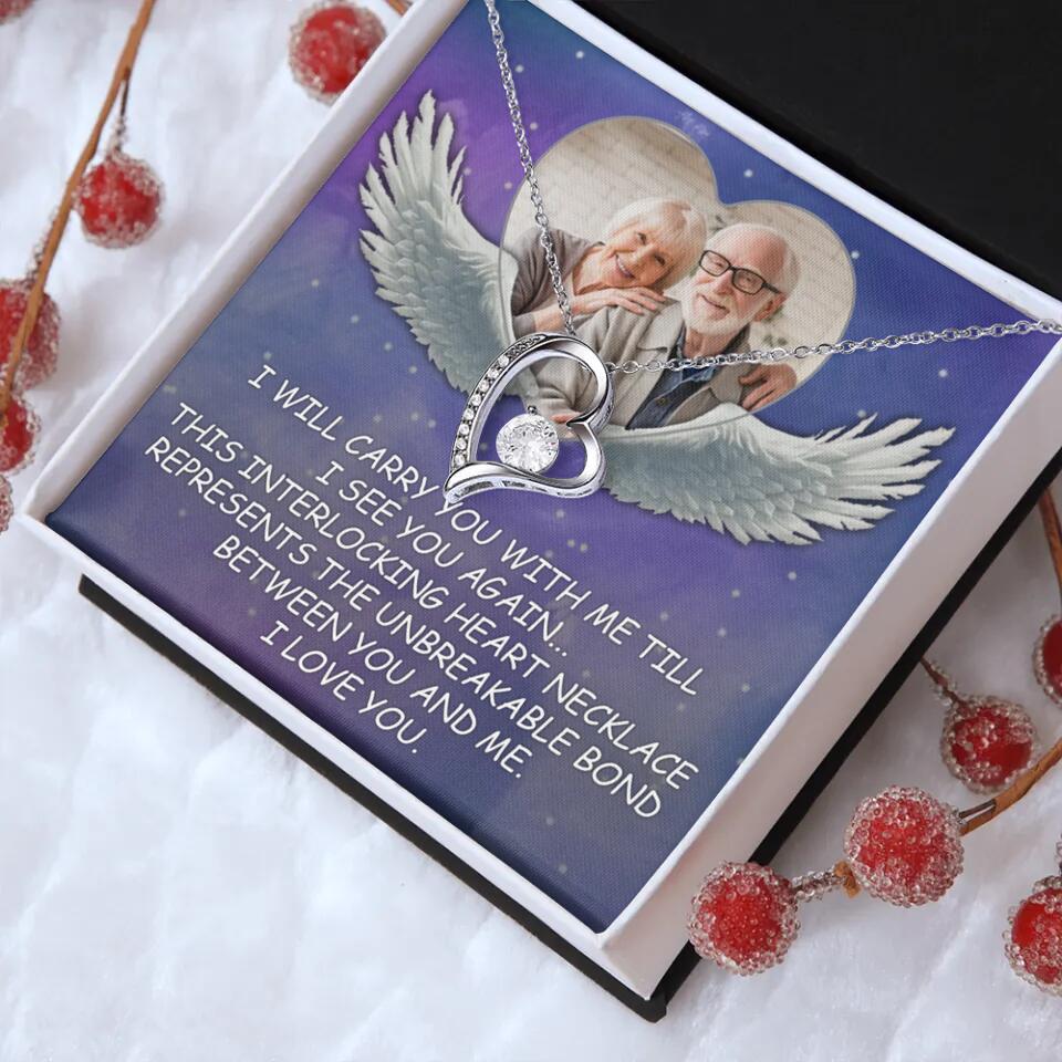 I Will Carry You Till I Can See You Again - Personalized Necklace - Memorial Gift for Beloved