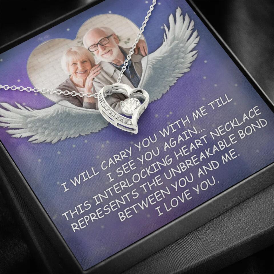 I Will Carry You Till I Can See You Again - Personalized Necklace - Memorial Gift for Beloved
