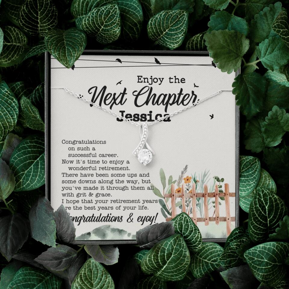 Enjoy The Next Chapter - Multiple Choice Necklace Chain Jewelry - Retirement Gift For Her