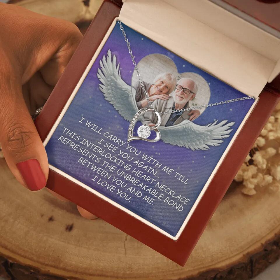 I Will Carry You Till I Can See You Again - Personalized Necklace - Memorial Gift for Beloved