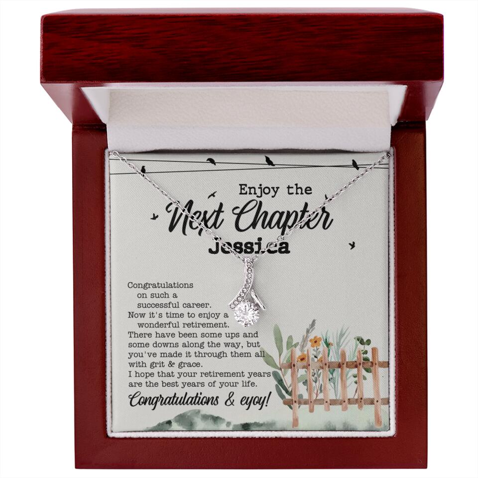 Enjoy The Next Chapter - Multiple Choice Necklace Chain Jewelry - Retirement Gift For Her