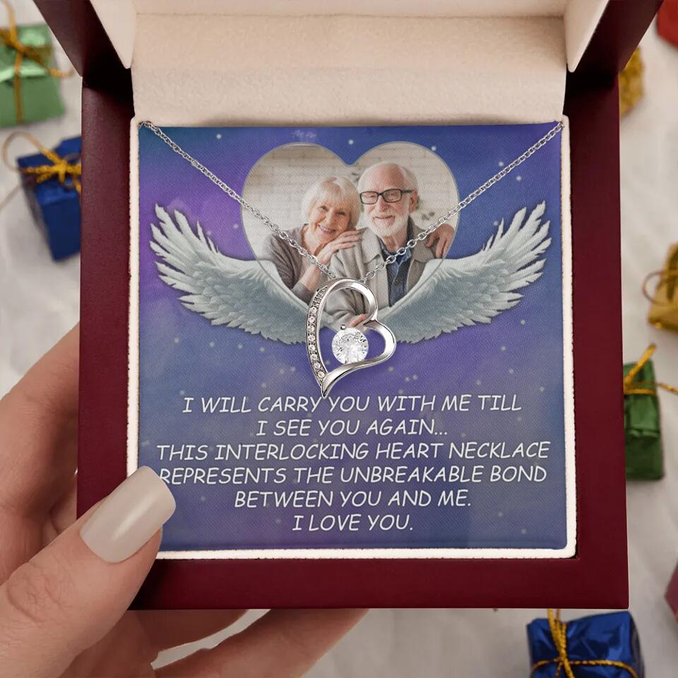 I Will Carry You Till I Can See You Again - Personalized Necklace - Memorial Gift for Beloved