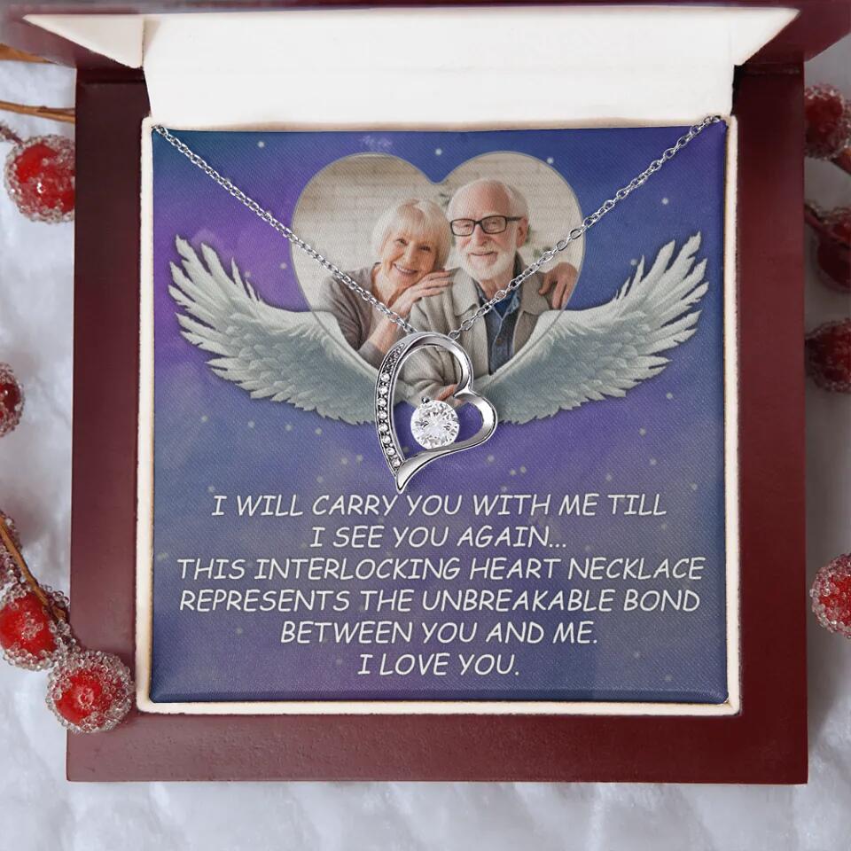 I Will Carry You Till I Can See You Again - Personalized Necklace - Memorial Gift for Beloved