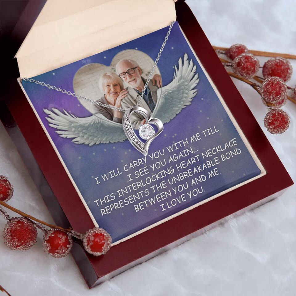 I Will Carry You Till I Can See You Again - Personalized Necklace - Memorial Gift for Beloved