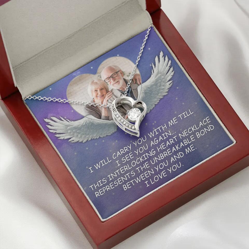 I Will Carry You Till I Can See You Again - Personalized Necklace - Memorial Gift for Beloved