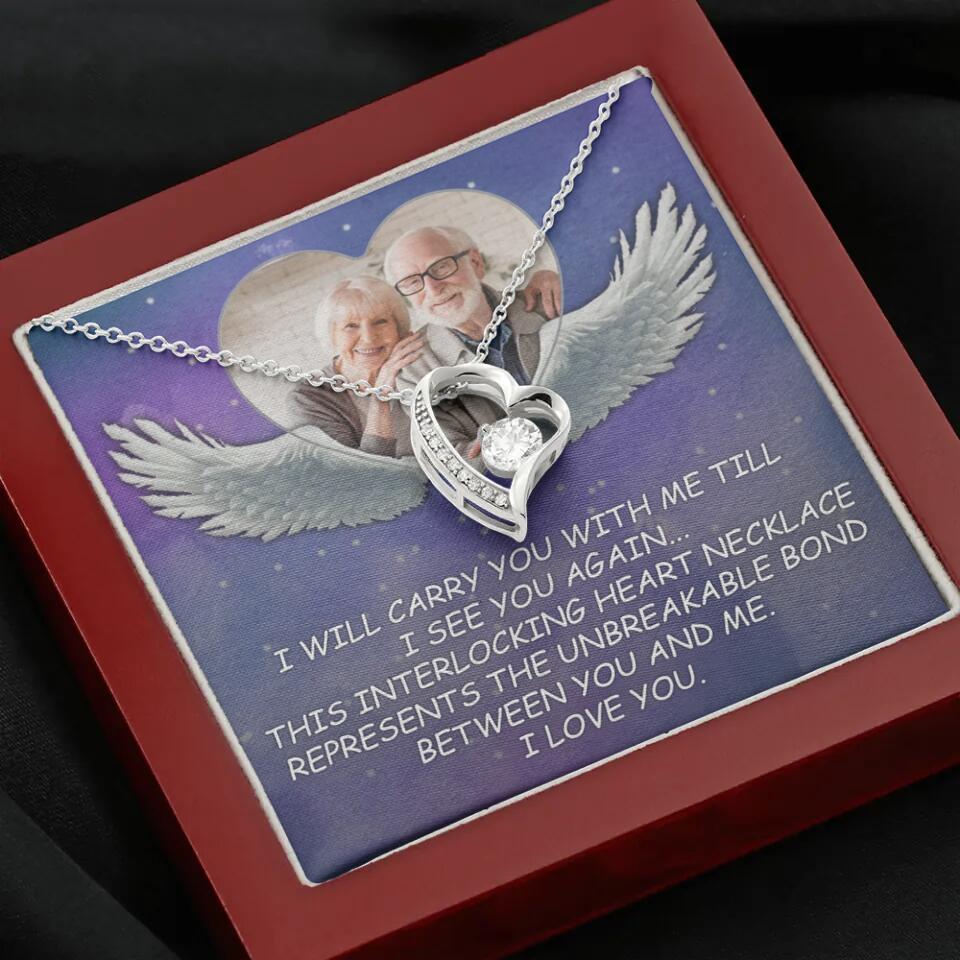 I Will Carry You Till I Can See You Again - Personalized Necklace - Memorial Gift for Beloved