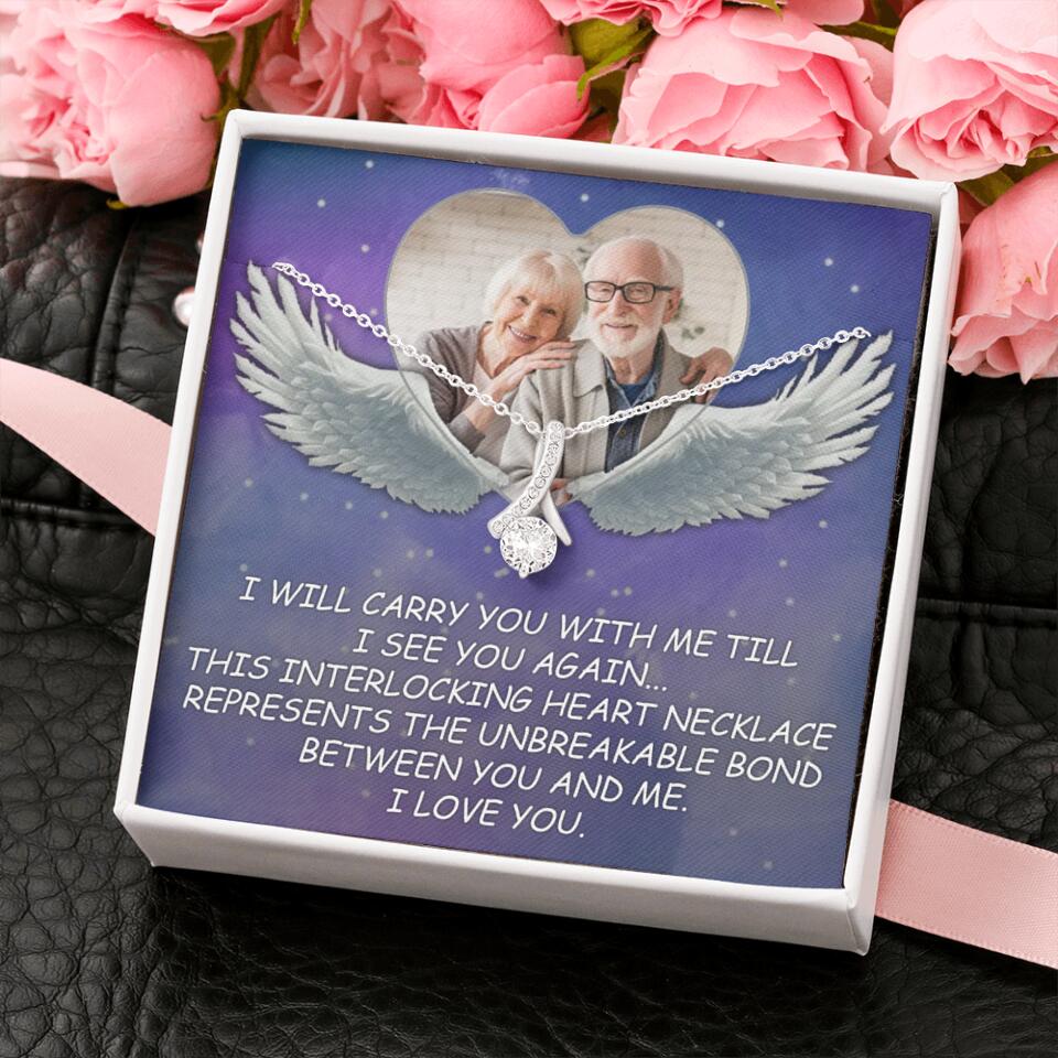 I Will Carry You Till I Can See You Again - Personalized Necklace - Memorial Gift for Beloved