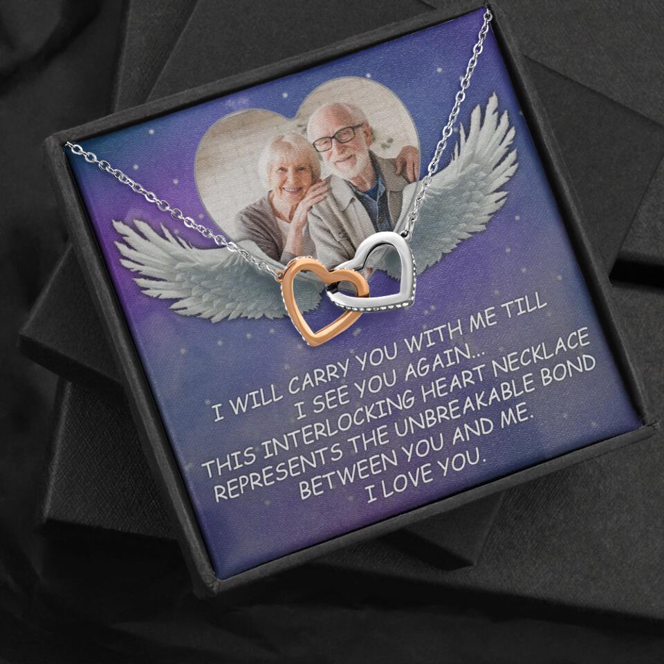 I Will Carry You Till I Can See You Again - Personalized Necklace - Memorial Gift for Beloved