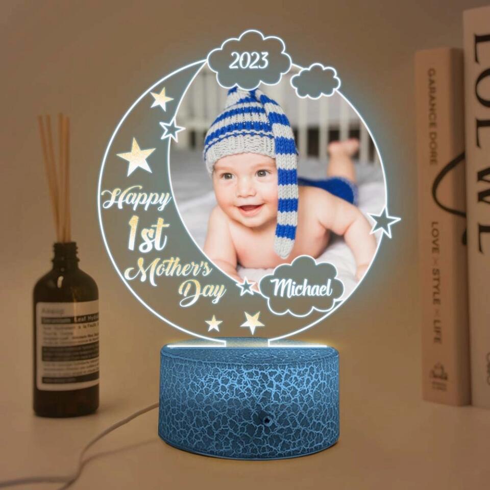 Happy First Mothers Day Custom 3D Light Anniversary Gift