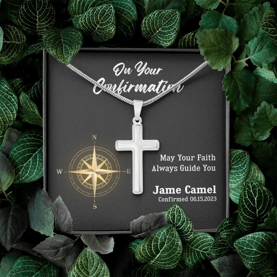 On Your Confirmation May Your Faith Guide You Personalized Cross Confirmation Gifts For Boy, Son