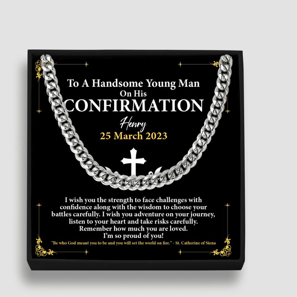 To a Handsome Young Man on His Confirmation Man Necklace