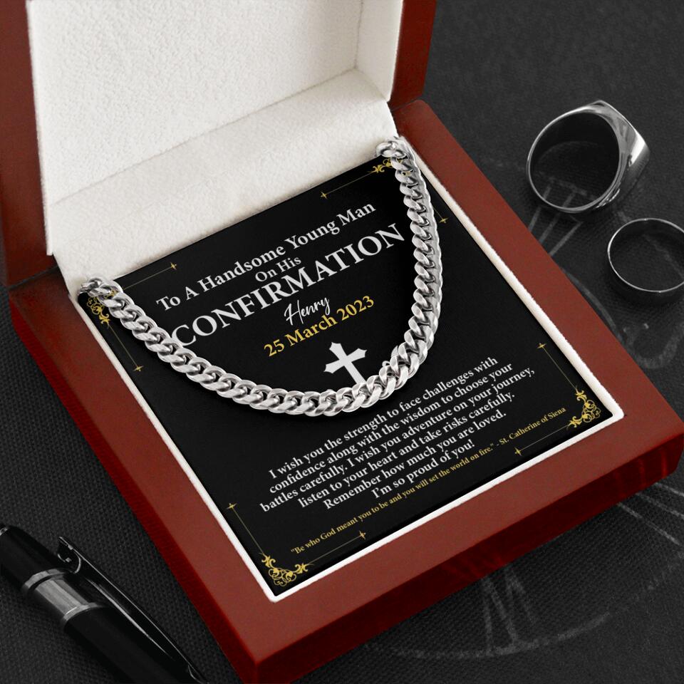 To a Handsome Young Man on His Confirmation Man Necklace