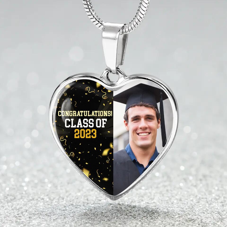 Congratulations Class of 2025 Personalized Heart Keychain