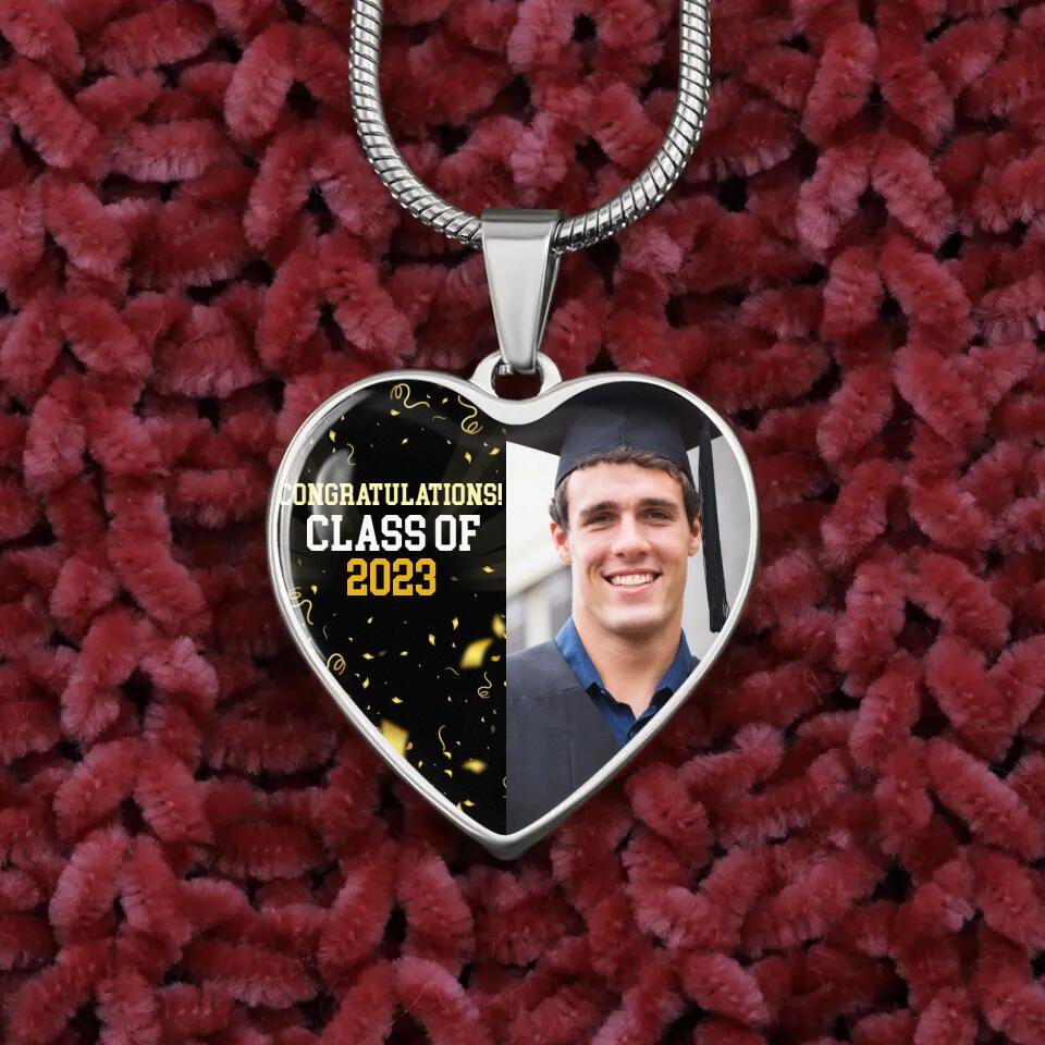 Congratulations Class of 2025 Personalized Heart Keychain