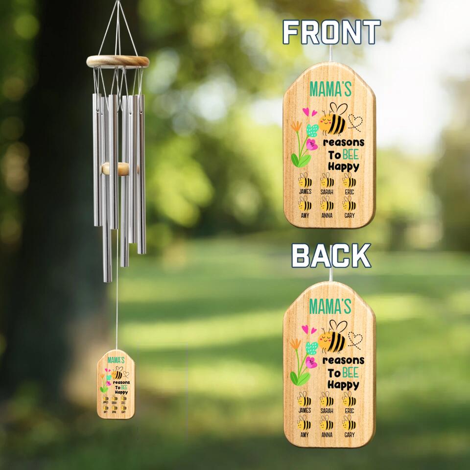 Mama's Reason to be Happy Personalized Wind Chimes