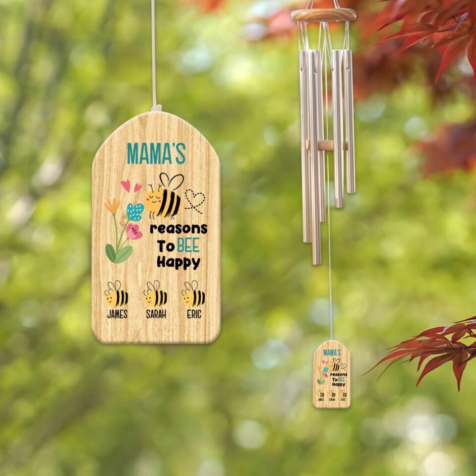 Mama's Reason to be Happy Personalized Wind Chimes