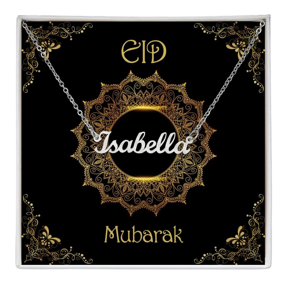 Eid Mubarak Ramadan Custom Necklace Gift for Eid