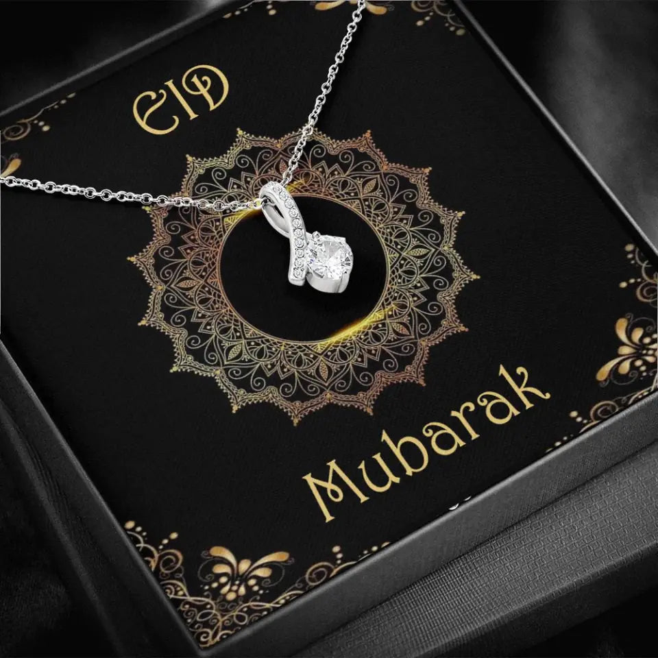 Eid Mubarak Ramadan Custom Necklace Gift for Eid