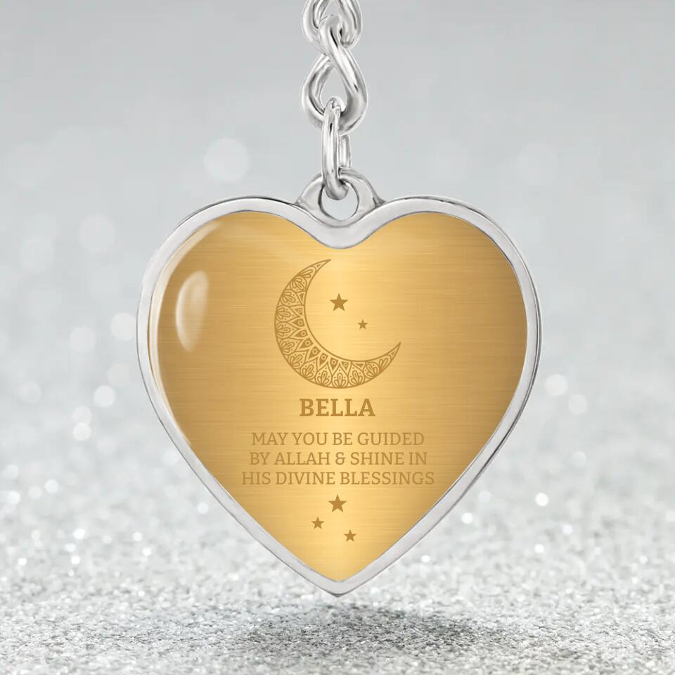 May You Be Guided By Allah Custom Keychain Necklace Gift For Eid