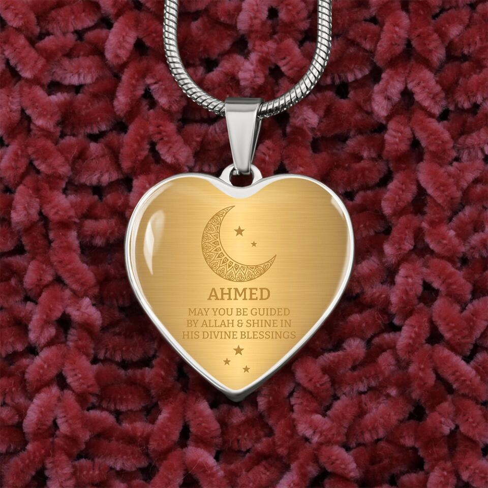 May You Be Guided By Allah Custom Keychain Necklace Gift For Eid