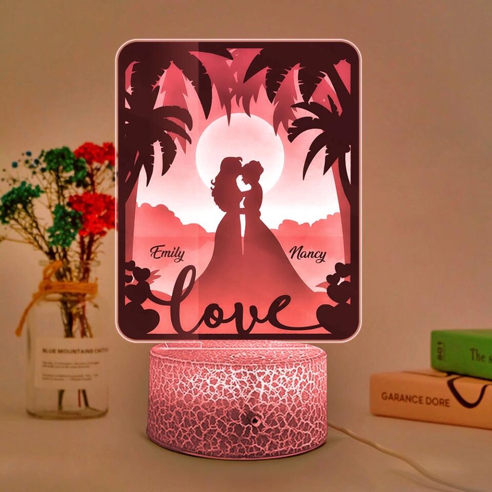 Love Has No Gender - Personalized Printed Night Light - Best Gift For LGBT Couples For Lesbian Gay - Anniversary Gift Love Pride - 303IHPLNLL405