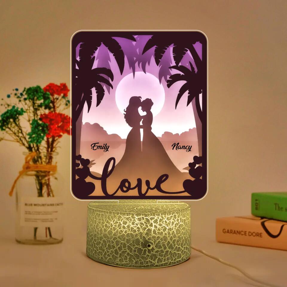 Love Has No Gender - Personalized Printed Night Light - Best Gift For LGBT Couples For Lesbian Gay - Anniversary Gift Love Pride - 303IHPLNLL405