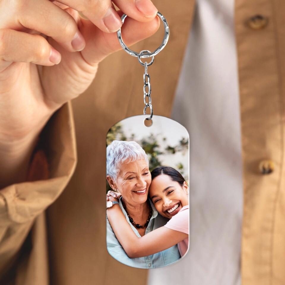 Daughter-in-law Created By God Hand, Personalized Stainless Metal Keychain, Gift For Daughter-in-law