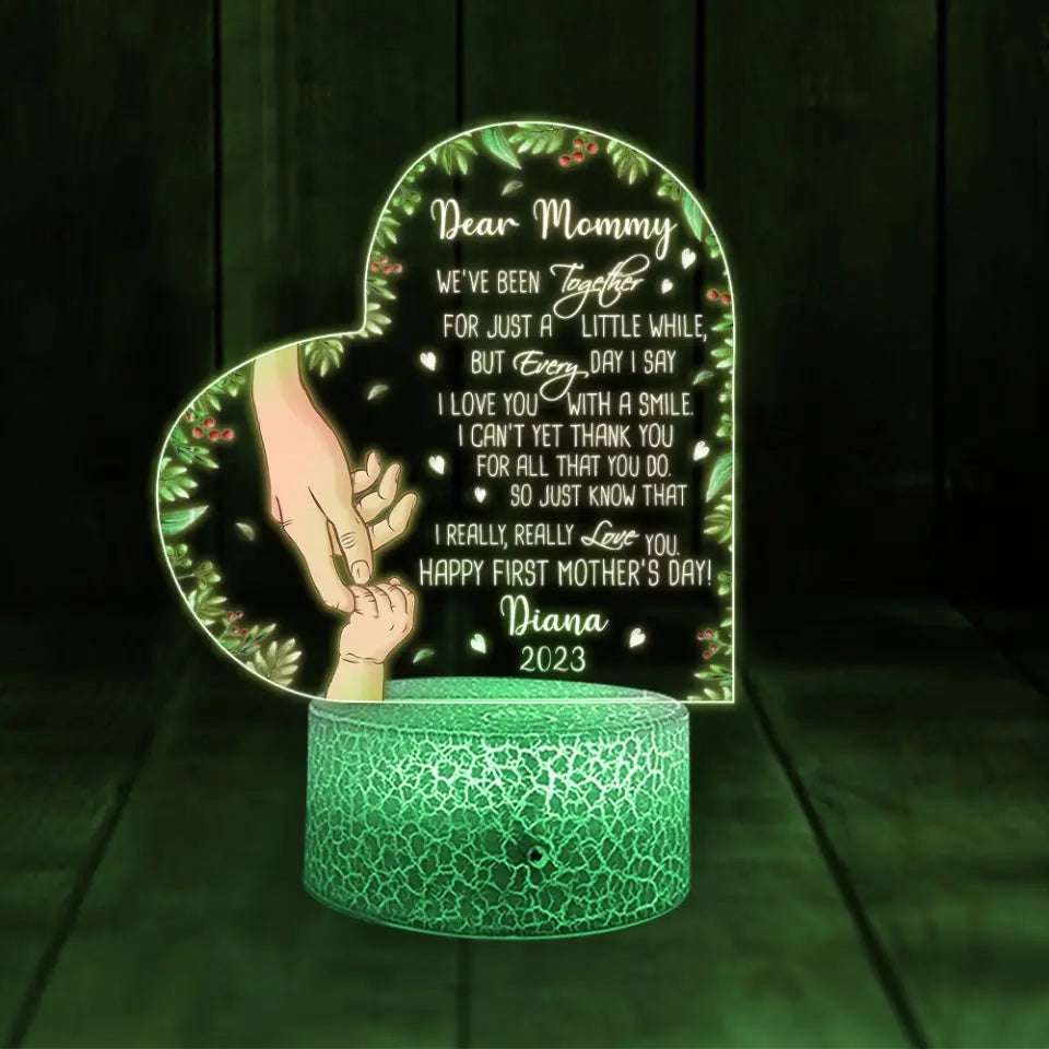 We've Been Together For Just A Little While - Personalized Led Light - Gift For Mom On Mother's Day