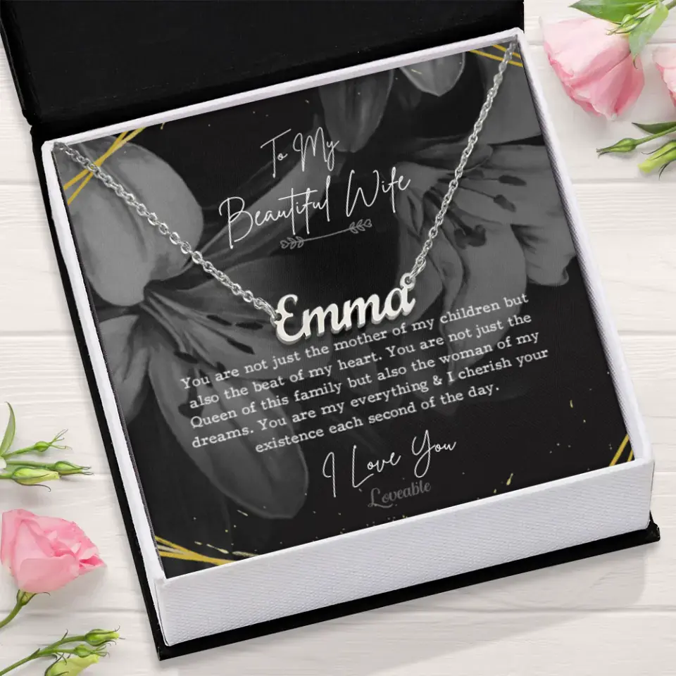 You Are My Everything I Cherish Your Existence Personalized Necklace