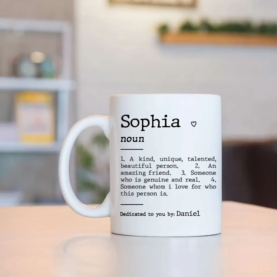 Custom Friend Description White Mug
