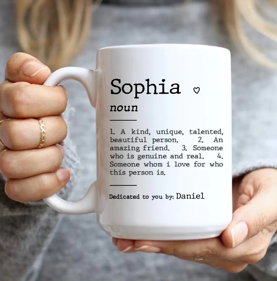 Custom Friend Description White Mug