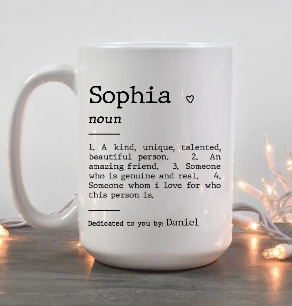 Custom Friend Description White Mug