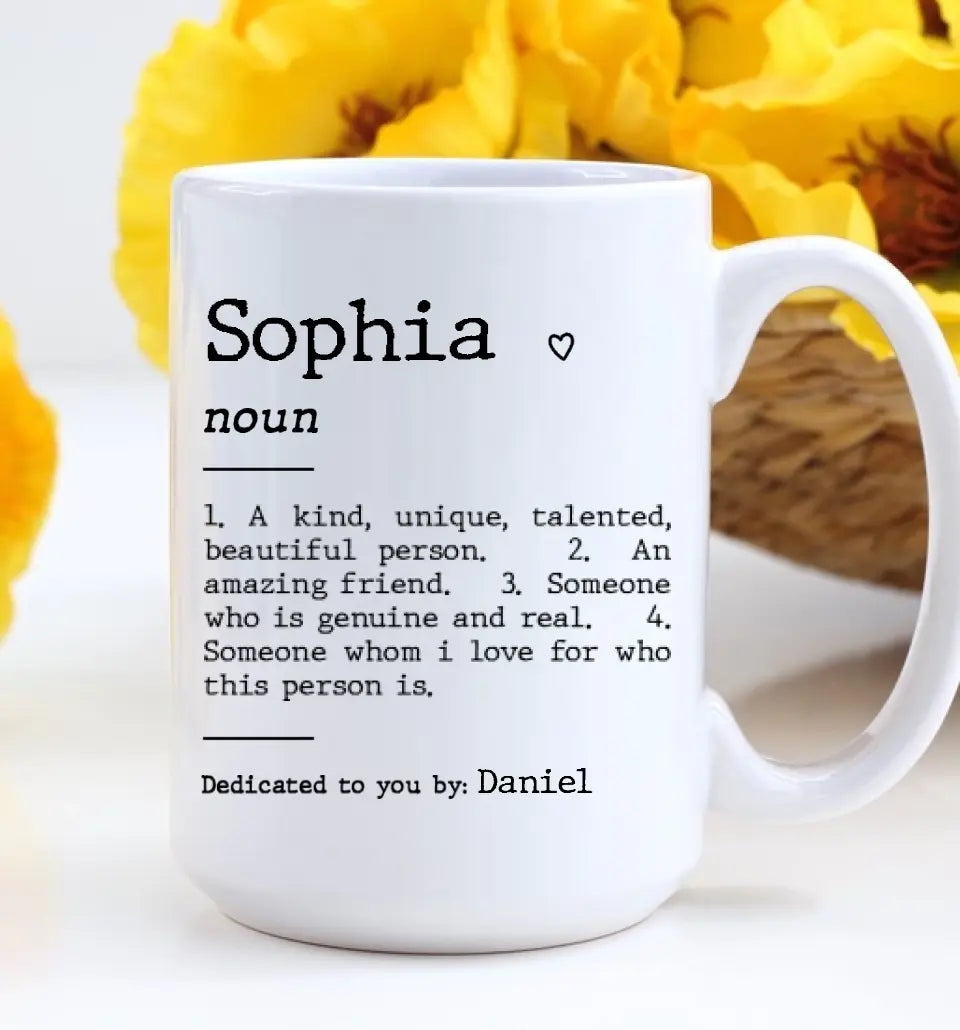 Custom Friend Description White Mug