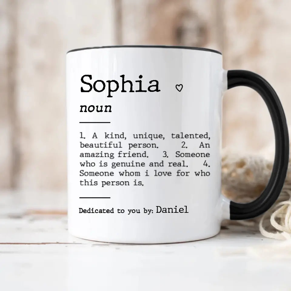 Custom Friend Description White Mug