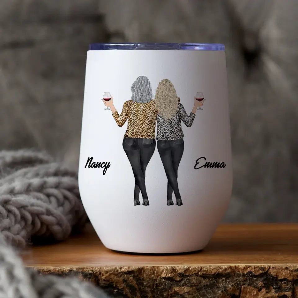 Like Mother Like Daughter Oh Crap - Personalized Wine Tumbler - Gift For Mom Daughter On Mother's Day or Birthdays