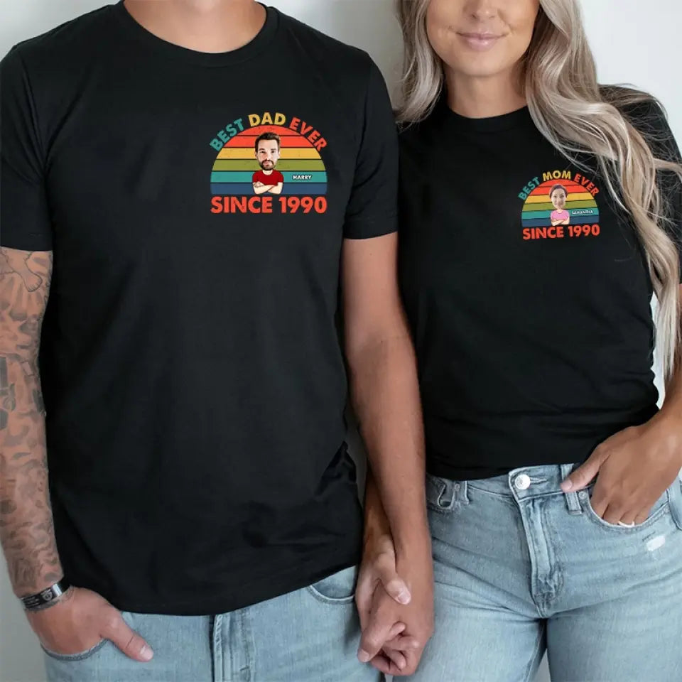 Best Mom Ever Best Dad Ever Personalized Tshirt Gift For Parents