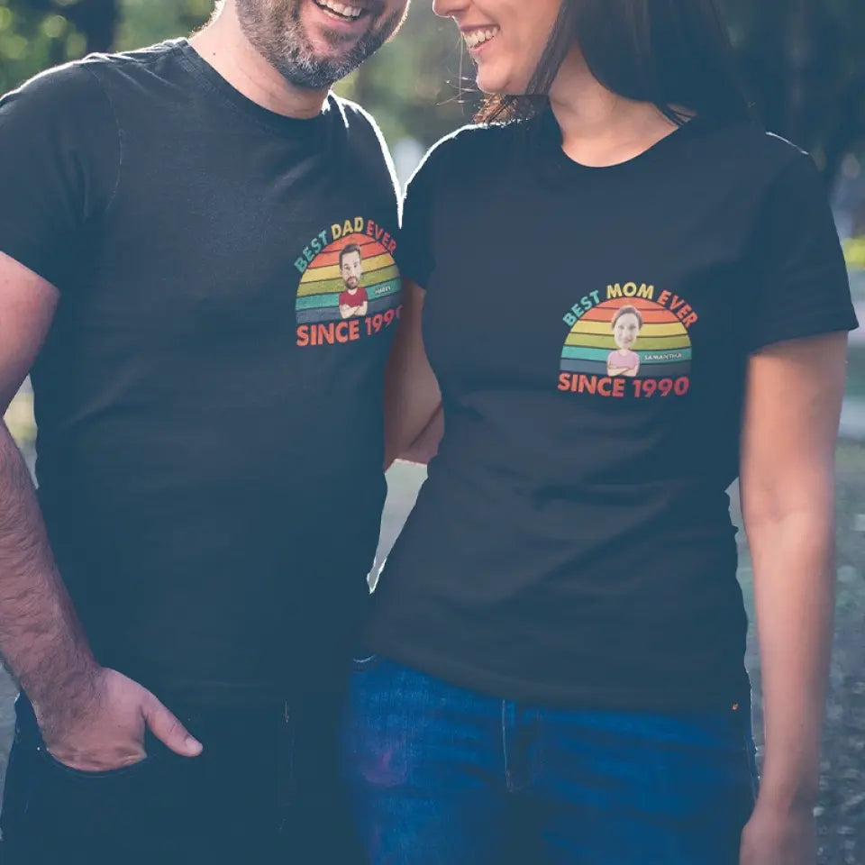 Best Mom Ever Best Dad Ever Personalized Tshirt Gift For Parents