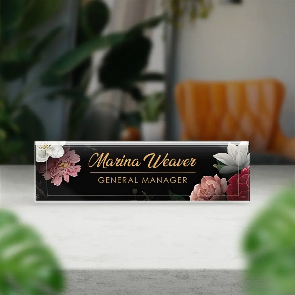 Name Tag Office Personalized Desk Nameplate Gift For Teacher Professor Principal