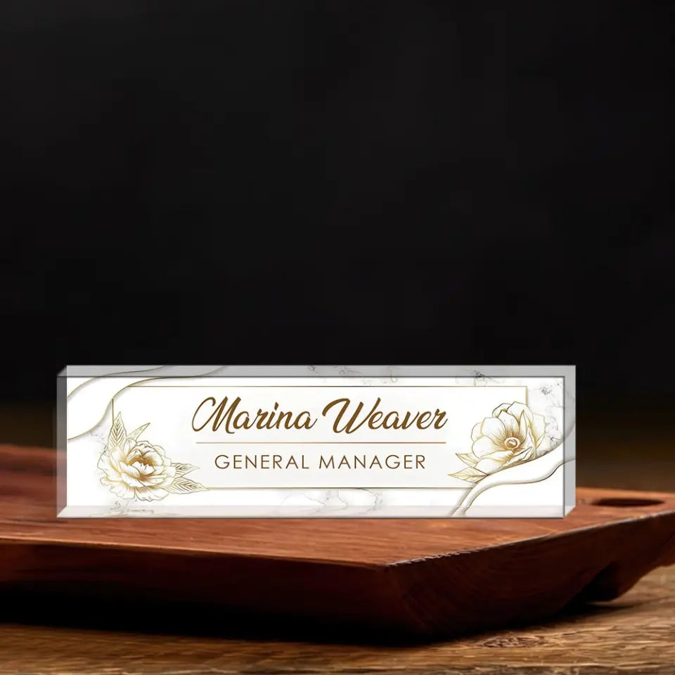 Name Tag Office Personalized Desk Nameplate Gift For Teacher Professor Principal