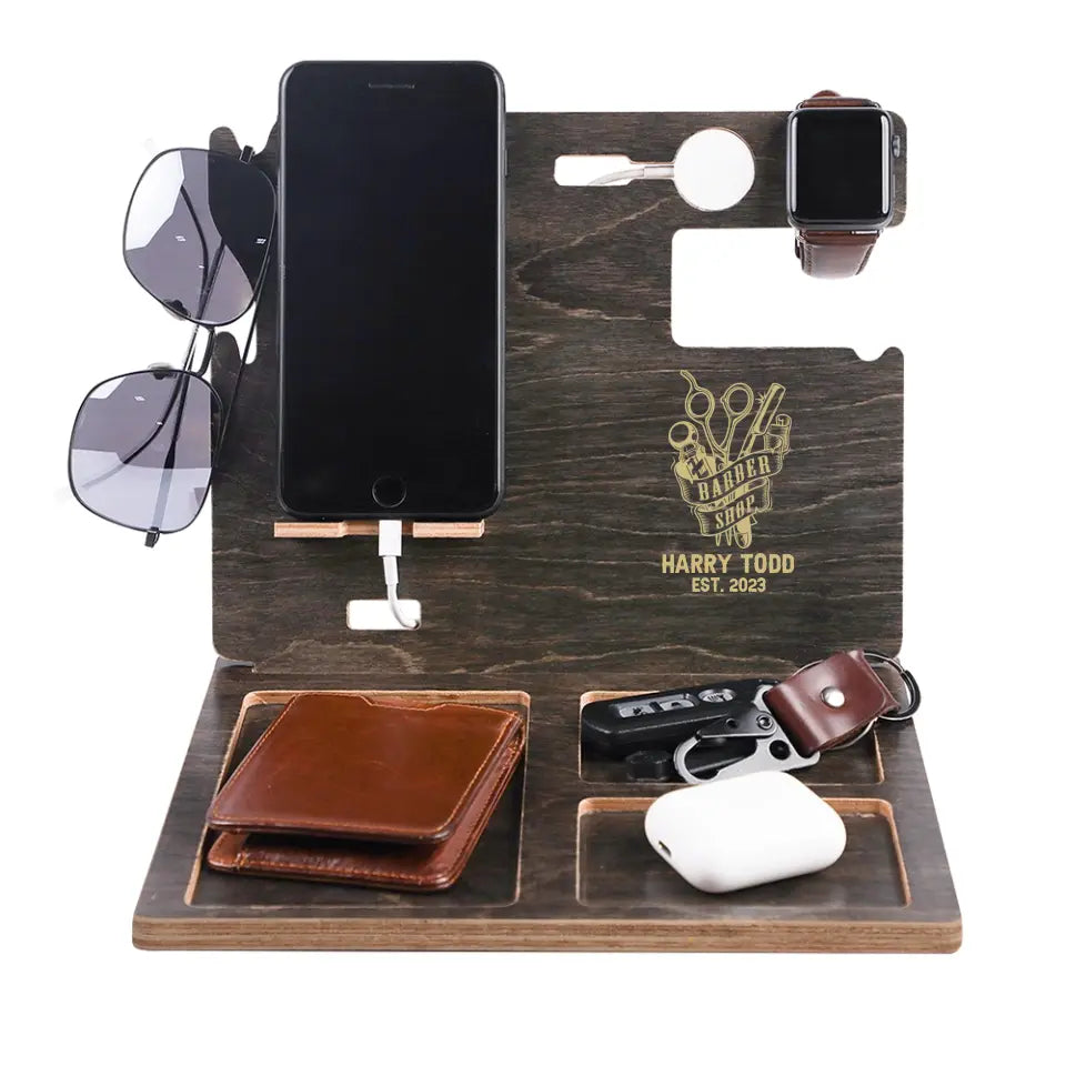 Barber Shop Personalized Dock Station