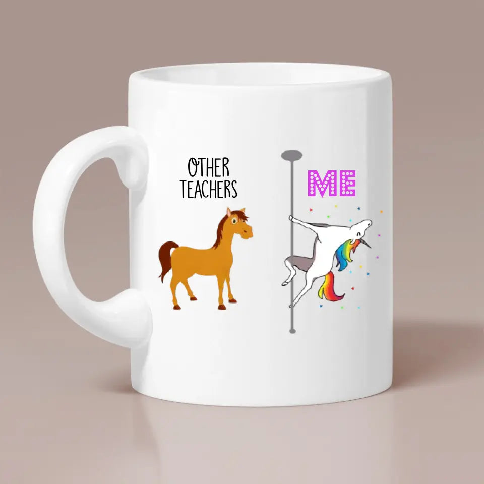 Funny Unicorn Pole Dance Personalized Name Job Title Mug