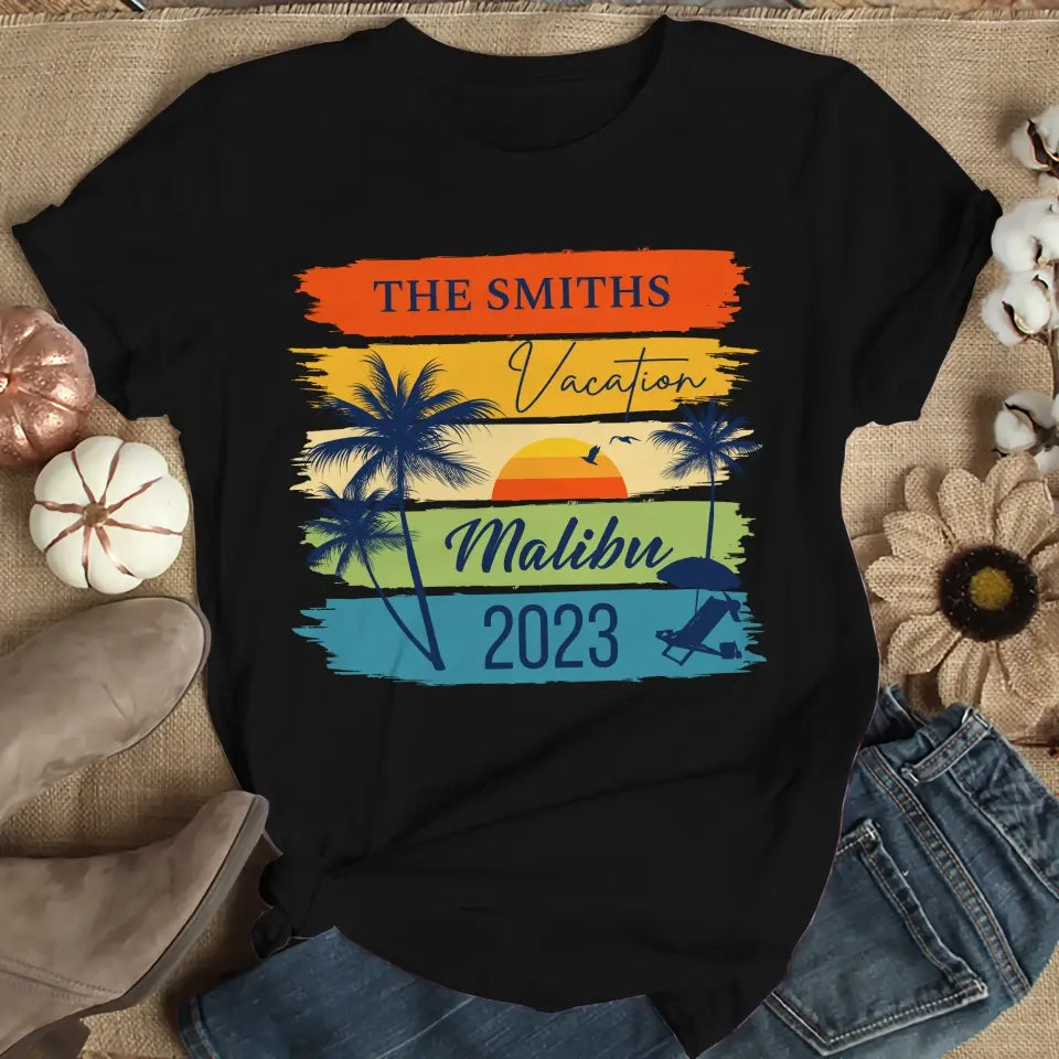 Family Vacation Personalized T-shirt On Holiday