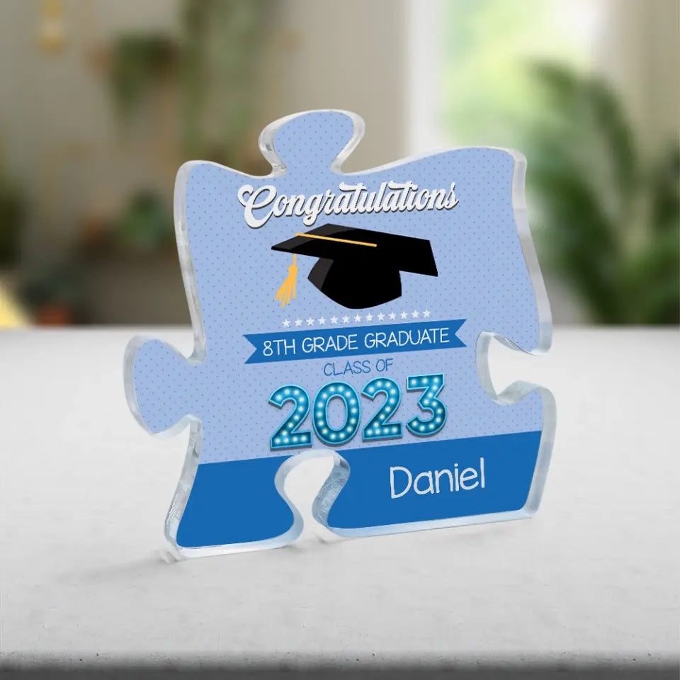 8th Grade Graduation Class of 2025 Personalized Puzzle Acrylic Plaque