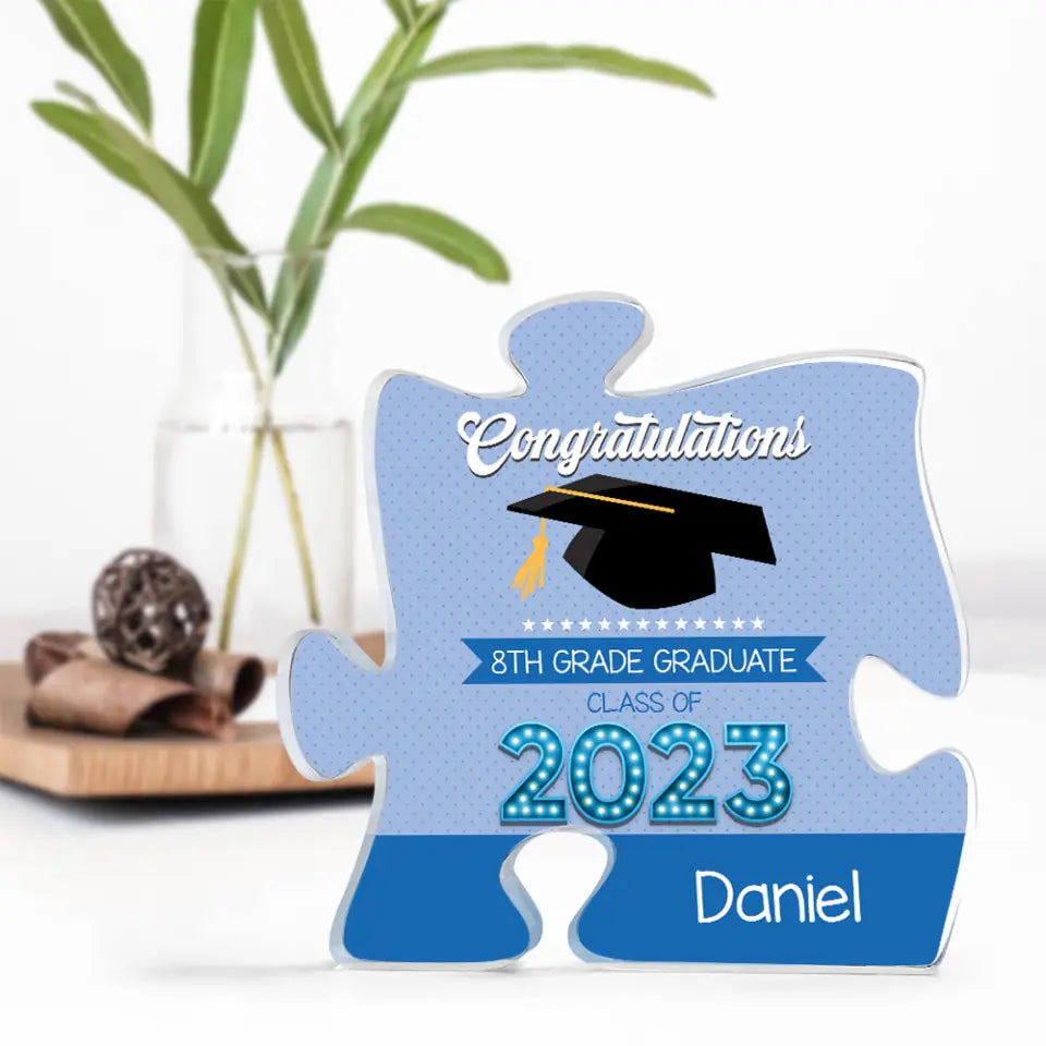 8th Grade Graduation Class of 2025 Personalized Puzzle Acrylic Plaque