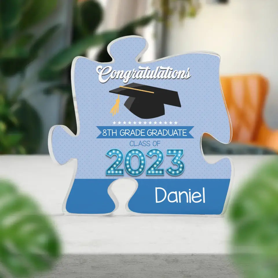 8th Grade Graduation Class of 2025 Personalized Puzzle Acrylic Plaque