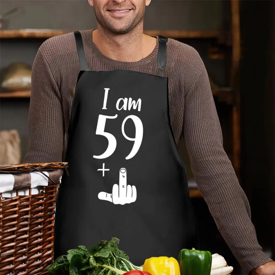 Funny Happy Birthday With Middle Finger Apron