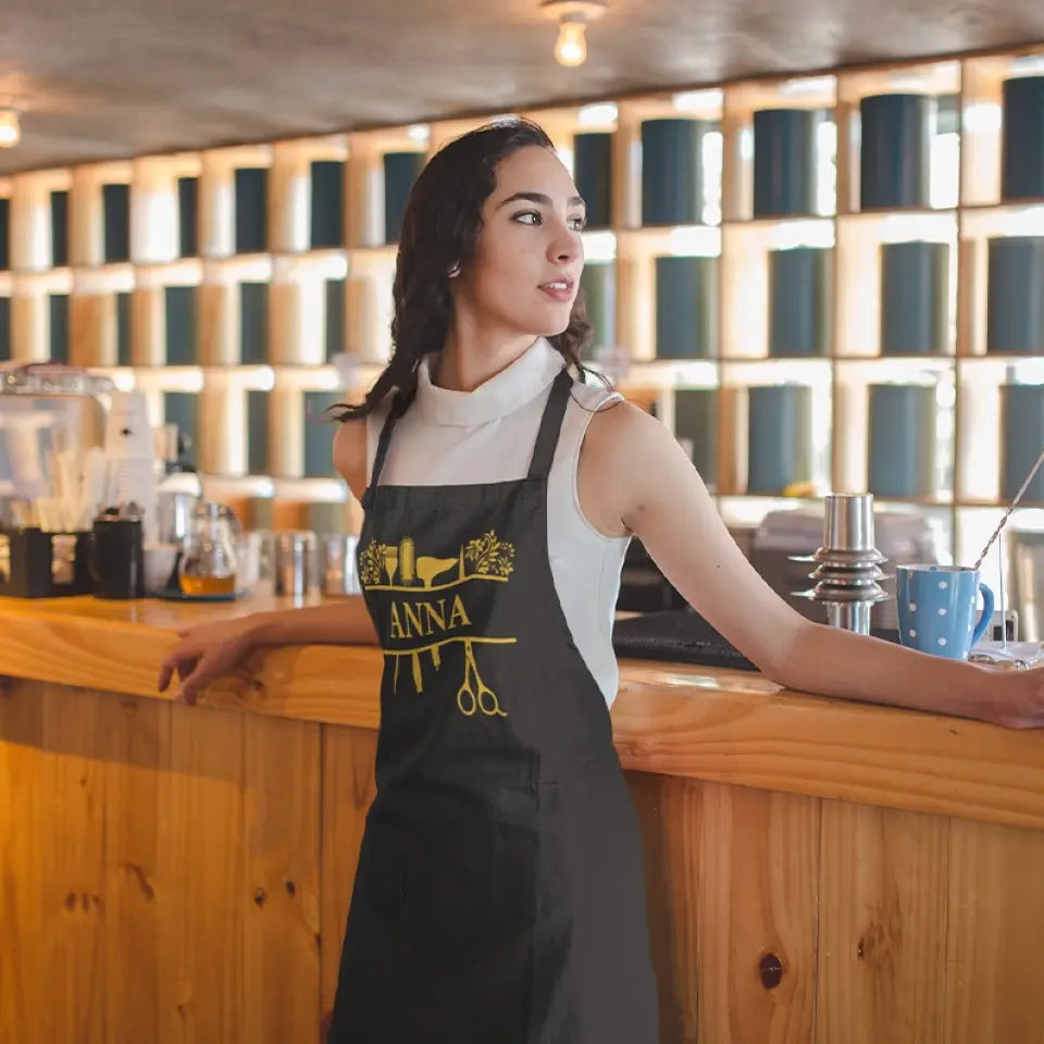 Custom Style And Name - Personalized Apron - Gift For Hairdresser