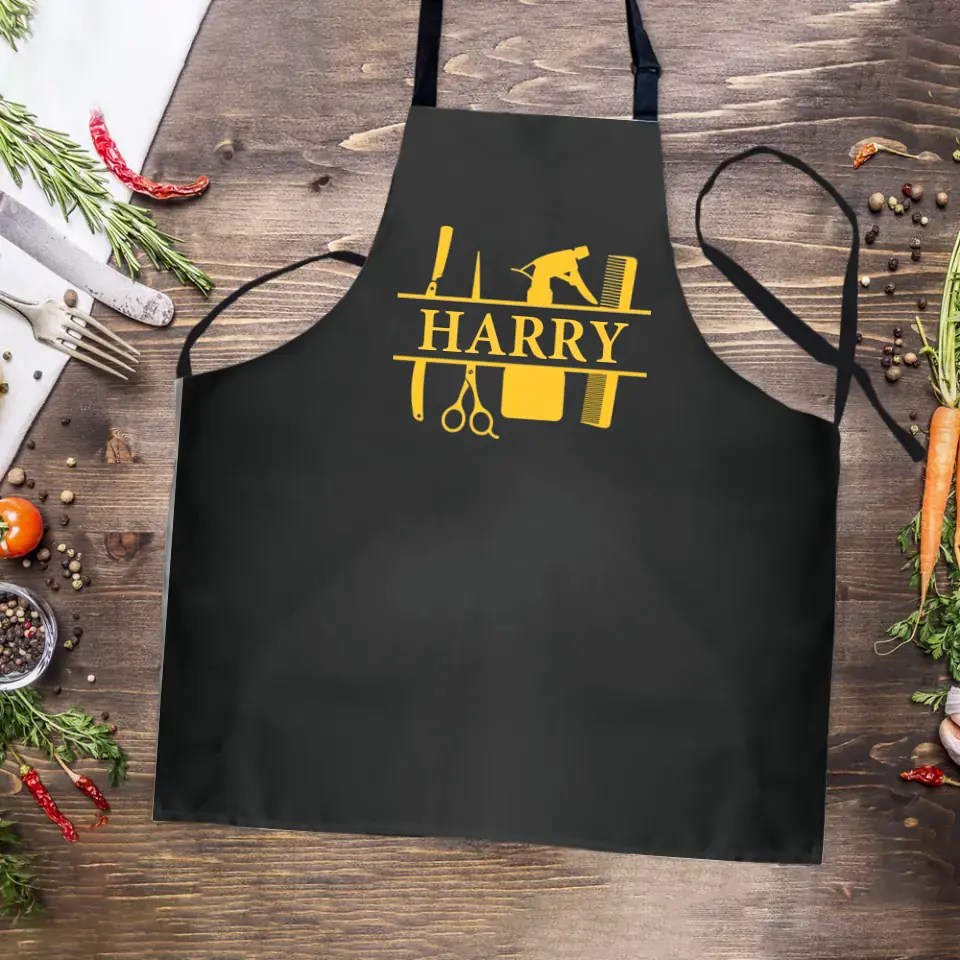 Custom Style And Name - Personalized Apron - Gift For Hairdresser