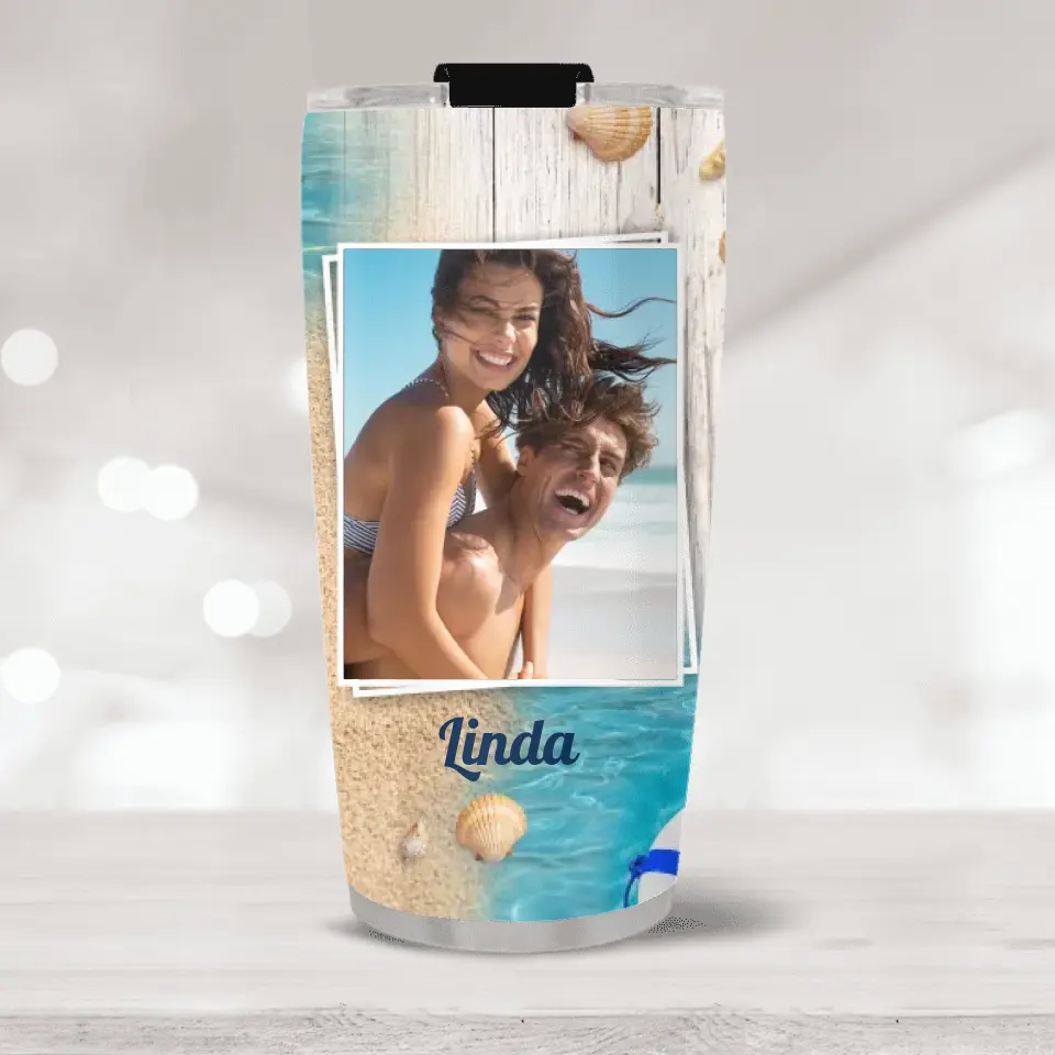 I Love You for the Beach and Back - Personalized 20oz Stainless Tumbler